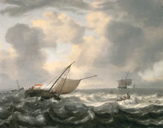 Schiffe auf stürmischer See